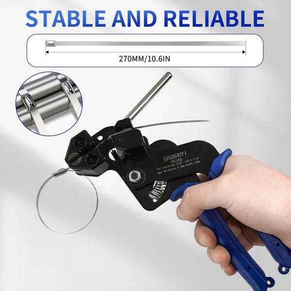 Kabelbinder-Pistole Mit Edelstahl-Kabelbindern – Set Mit 30 Teilen, Zum Sicheren Befestigen & Schneiden