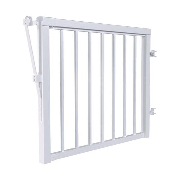 Peak Aluminum Railing 36 in. H x 40 in. W White Aluminum Deck Railing ...