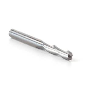 2-Flute Ball Nose Spiral End Mill 1/4 in. Dia 1/4 in. Shank Solid Carbide CNC Router Bit