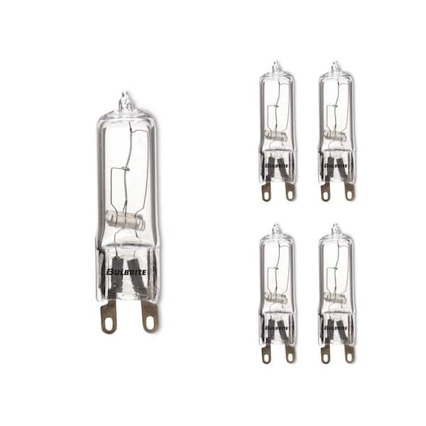 40-Watt Soft White Light T4 (G9) Bi-Pin Screw Base Dimmable Clear Mini Halogen Light Bulb(5-Pack)