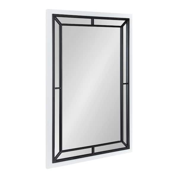 Kate and Laurel Audubon Rectangle White Wall Mirror (36 in. H x 24 in. W)