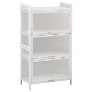 White 42.92 in. H 4-Layer Multifunctional Storage Cabinet with Door