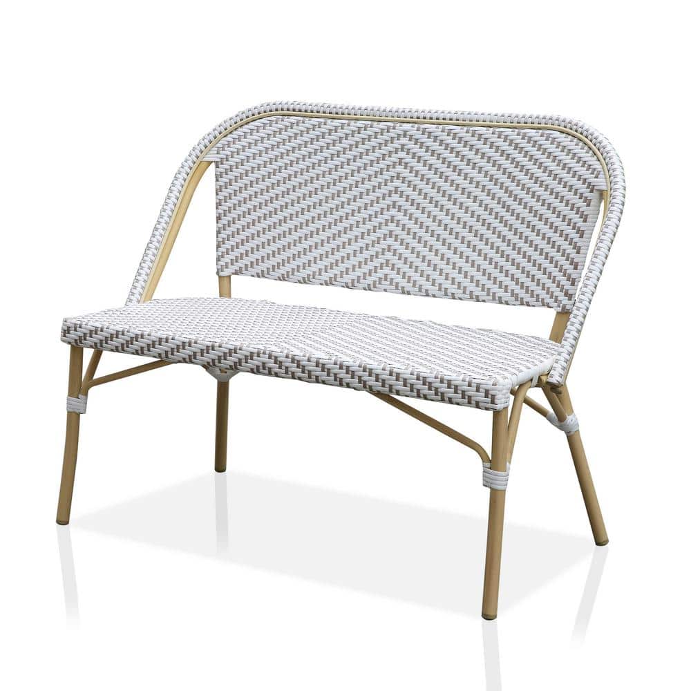 Janele Natural Tone with Gray Wicker Seat Outdoor Loveseat price history on PriceWatchPro