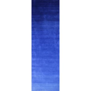 Contempo Cobalt 3 ft. x 8 ft. (2'6" x 8') Solid Contemporary Runner Rug