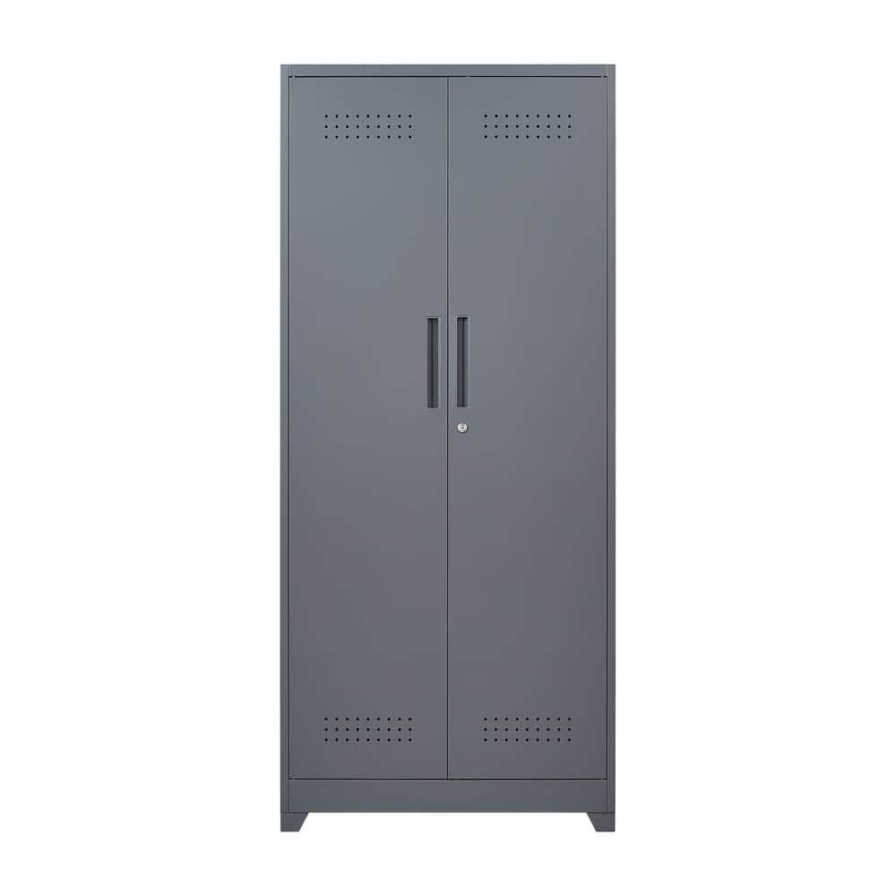 31.50 in. W x 72.83 in. H x 15.75 in. D Gray Freestanding Metal Storage Cabinet with 4-Shelves and Locking Door price history on PriceWatchPro