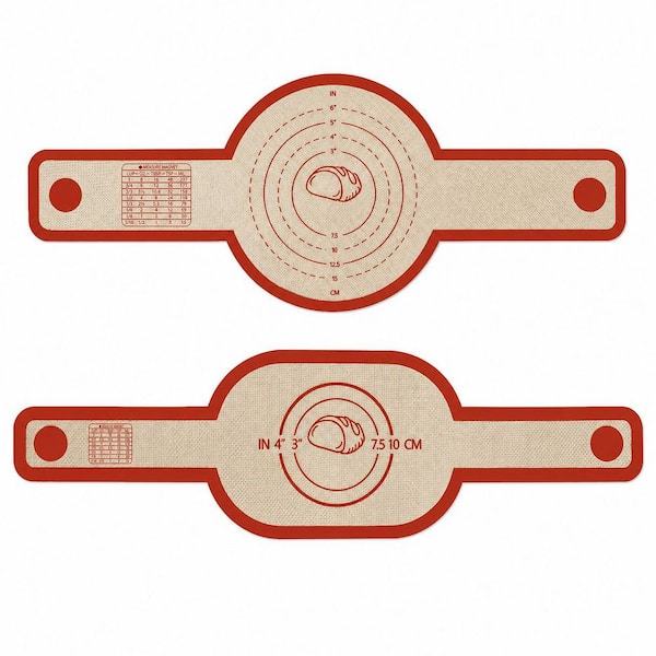 Silicone Bread Sling Dutch Oven Liner, Oval and Round Baking Mat with Long Handles, Non-Stick, 2 Piece Set