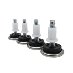1-1/16 in. Round Threaded Stem Leveling Furniture Glides for Floor Protection (4-Pack)