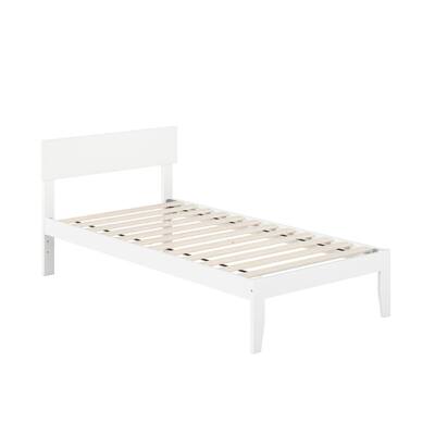Wood Twin White Beds Bedroom, White Wood Twin Platform Bed Frame