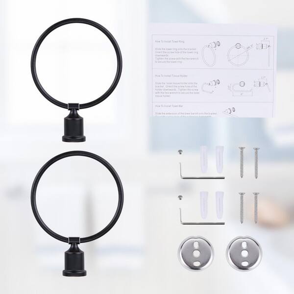 Glass Series Towel Ring in Oil Rubbed Bronze