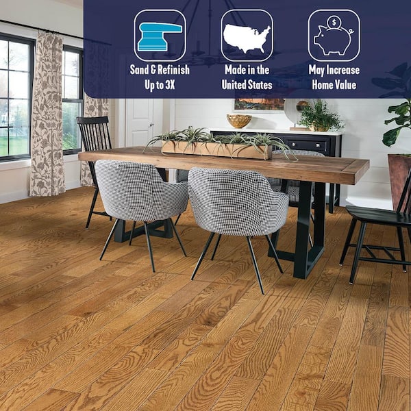Plano Field and Woodlands Red Oak 3/4 in. T x 5 in. W Smooth Solid Hardwood Flooring (23.5 sq.ft./ctn)