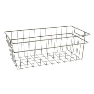 8.5 in. x 7.5 in. Large Wire Basket in Nickel