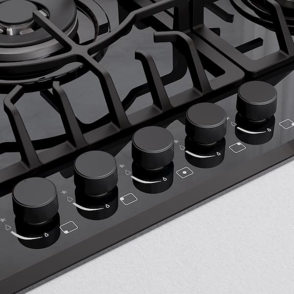 Empava Built-in 36 in. 240V Electric Stove Smooth Surface Cooktop in Black  with 5 Elements EPV-36EC01 - The Home Depot