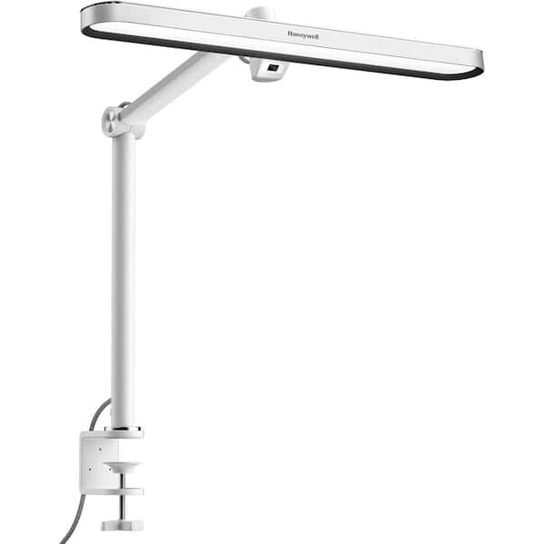 Sunturalux 19.8 in. White Natural Light Series LED Power Stepless Dimmable and Flexible Clip-On Desk Lamp