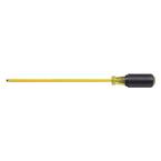 3/16 in. Cabinet-Tip Flat Head Coated Screwdriver with 8 in. Round Shank - Cushion Grip Handle