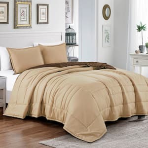 3-Piece All Season Bedding King Size Comforter Set, Ultra Soft Polyester Elegant Bedding Comforters