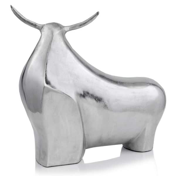 HomeRoots Rosemary Irregular Shape Metal Extra Large Abstract Bull Sculpture
