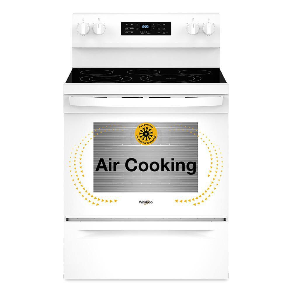 30 in. 5- Element Freestanding Electric Range in White with Air Cooking Technology price history on PriceWatchPro