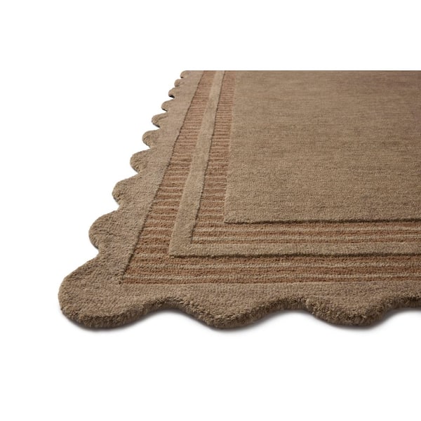 Chris Love Julia Scottie Mocha / Clay 7 ft. 9 in. x 9 ft. 9 in. Transitional Area Rug