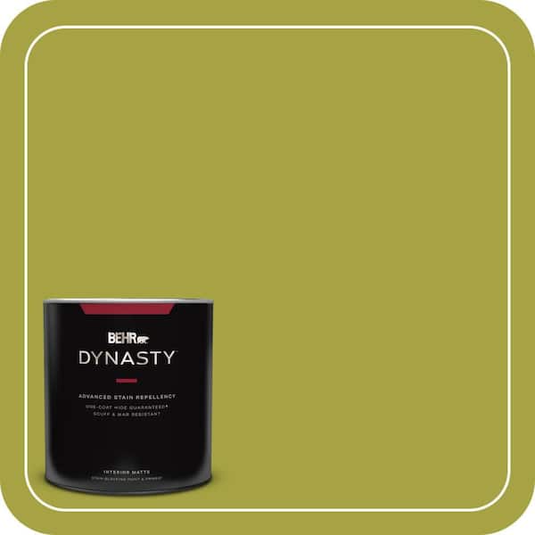 1 qt. #400B-7 Lemon Grass Matte Interior Stain-Blocking Paint and Primer