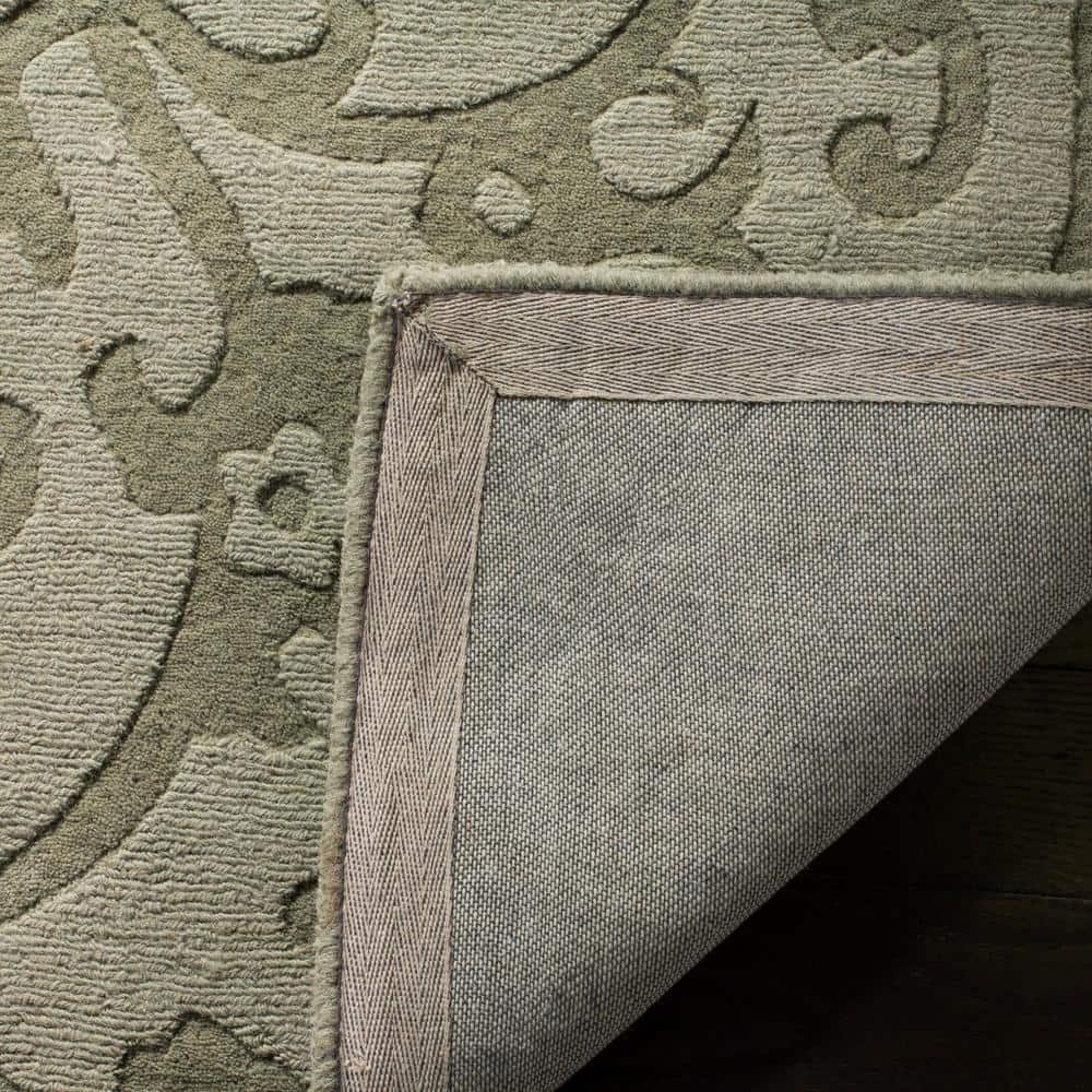 Sage Hand-Tufted Wool Rectangular Area Rug 7'6" x 9'6"