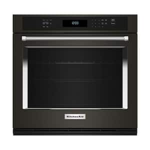 30 in. Single Electric Wall Oven with Convection Self-Cleaning in Black Stainless Steel with PrintShield Finish