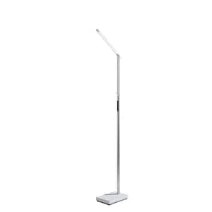 61.5 in. Black and Silver Lennox Floor Lamp