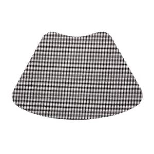 Fishnet 19 in. x 13 in. Black PVC Covered Jute Wedge Placemat (Set of 6)