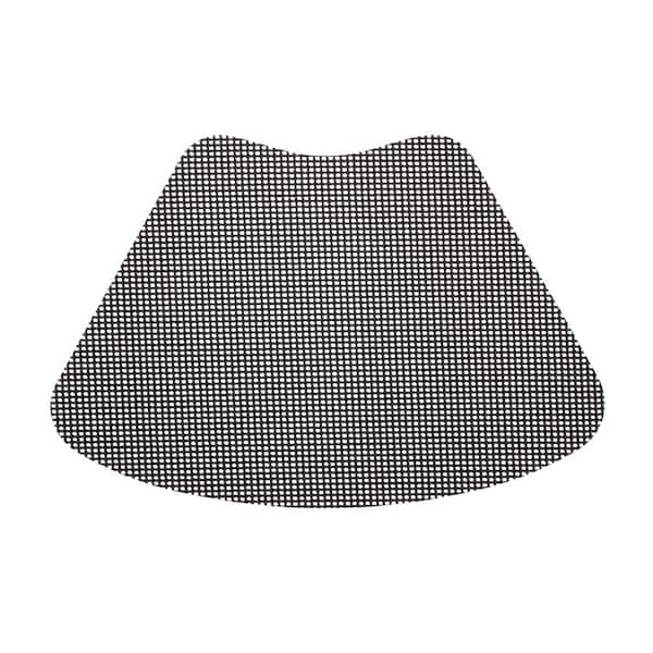 Kraftware Fishnet 19 in. x 13 in. Black PVC Covered Jute Wedge Placemat (Set of 6)
