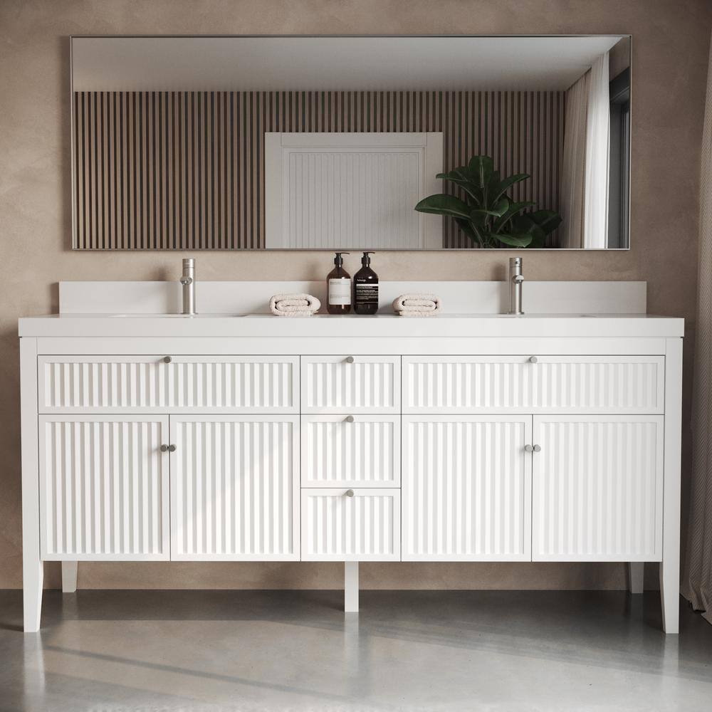 Davos 72in Double Vanity (White) price history on PriceWatchPro