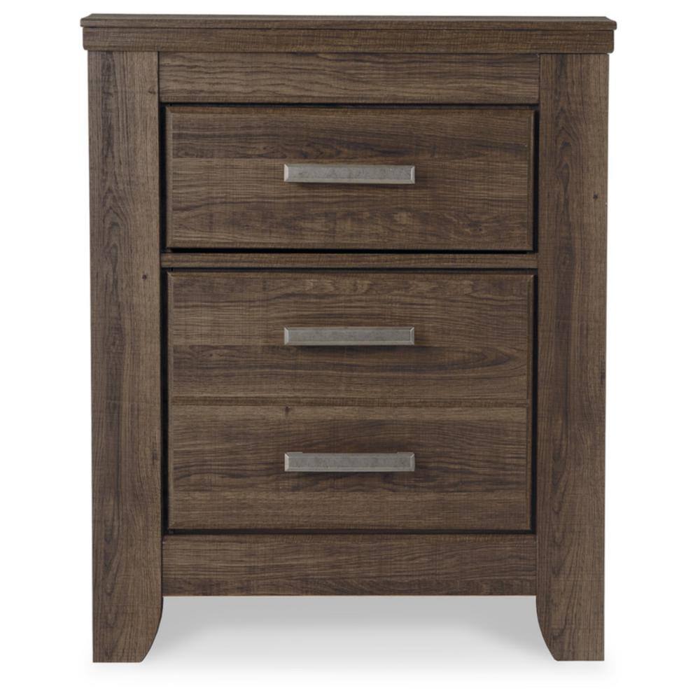 Juararo Dark Brown 3-Drawer Transitional Nightstand