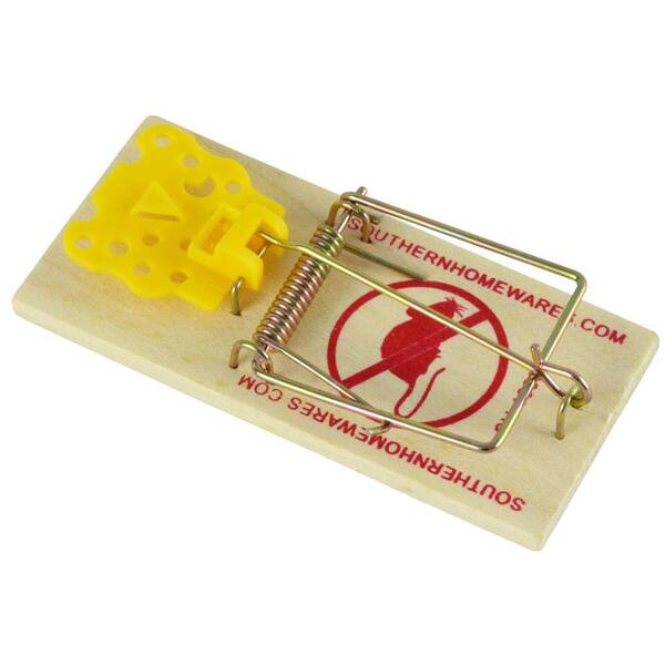 Wooden Snap Mouse Trap Easy To Set Classic Traps Cheese Shaped Trigger 20 Pack 