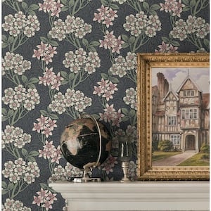 Smoke and Laurel Green Floral Vine Vinyl Peel and Stick Wallpaper Roll (Covers 31.35 sq. ft.)