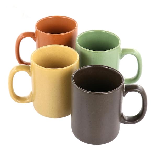 Set of 4 Mid Century Modern Gold NFC Insulated Mugs – Wise Apple Vintage