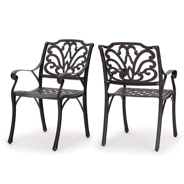 Alfresco Bronze Aluminum Outdoor Dining Chairs (Set of 2)