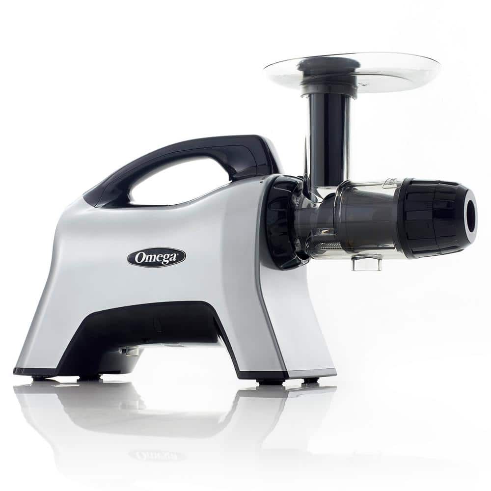 Omega  Horizontal Slow Masticating Nutrition Center Silver Juicer - 1