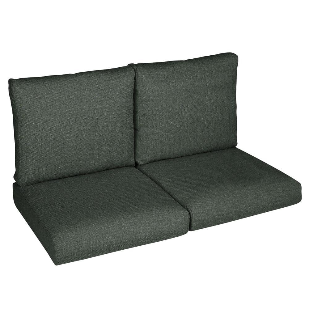 25 in. x 25 in. x 5 in. (4-Piece) Deep Seating Outdoor Loveseat Cushion in Sunbrella Cast Ivy price history on PriceWatchPro
