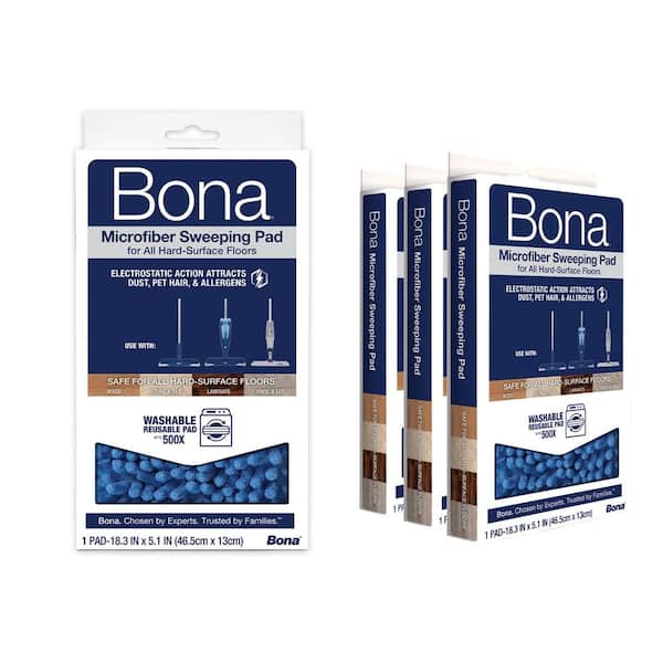 17 in. Microfiber Mop Pet System Sweeping Mop Refill Pad (4-Pack)