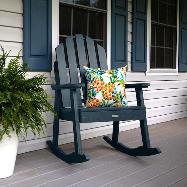Classic Westport Garden Federal Blue Plastic Outdoor Rocking Chair