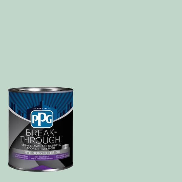 Break-Through! 1 qt. PPG1139-2 Malted Mint Satin Door, Trim & Cabinet Paint