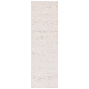 Abstract Ivory/Brown 2 ft. x 10 ft. Speckled Runner Rug