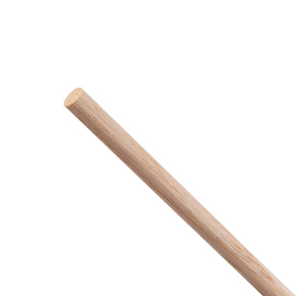 Waddell Oak Round Dowel - 36 in. x 0.3125 in. - Sanded and Ready for Finishing - Versatile Wooden Rod for DIY Home Projects