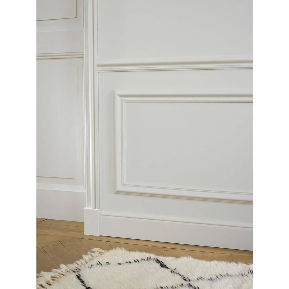 Primed White High Impact Polystyrene Baseboard Moulding Set