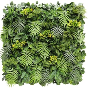 40 in. H x 40 in. W Plastic Artificial Ivy Boxwood Hedge Privacy Garden Fence for Home Backyard Garden, 8 Mixed Leaves