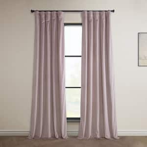 Mauve Purple Heritage Plush Velvet Rod Pocket Room Darkening Curtain - 50 in. W x 108 in. L (1 Panel)