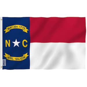 Fly Breeze 3 ft. x 5 ft. Polyester North Carolina State Flag Banner with Brass Grommets and Canvas Header