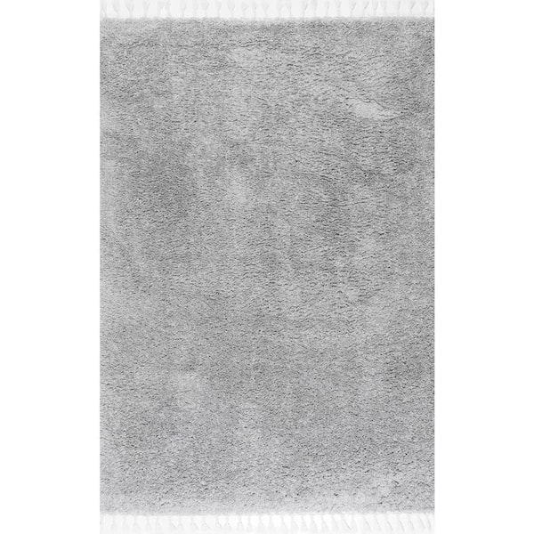 Casual Plush Shag Neva Gray 9 ft. x 12 ft. Area Rug