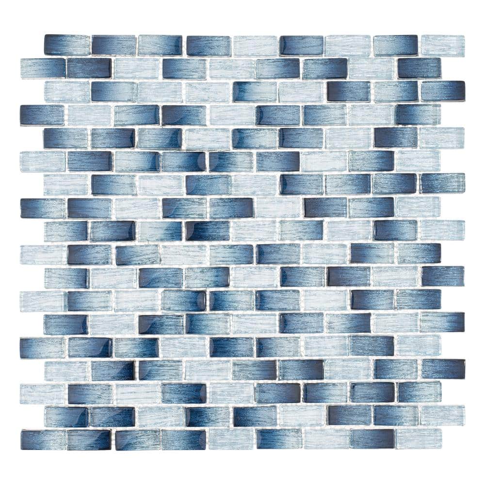 Denimi Blue Glass Mosaic Tile for Kitchen and Bathroom