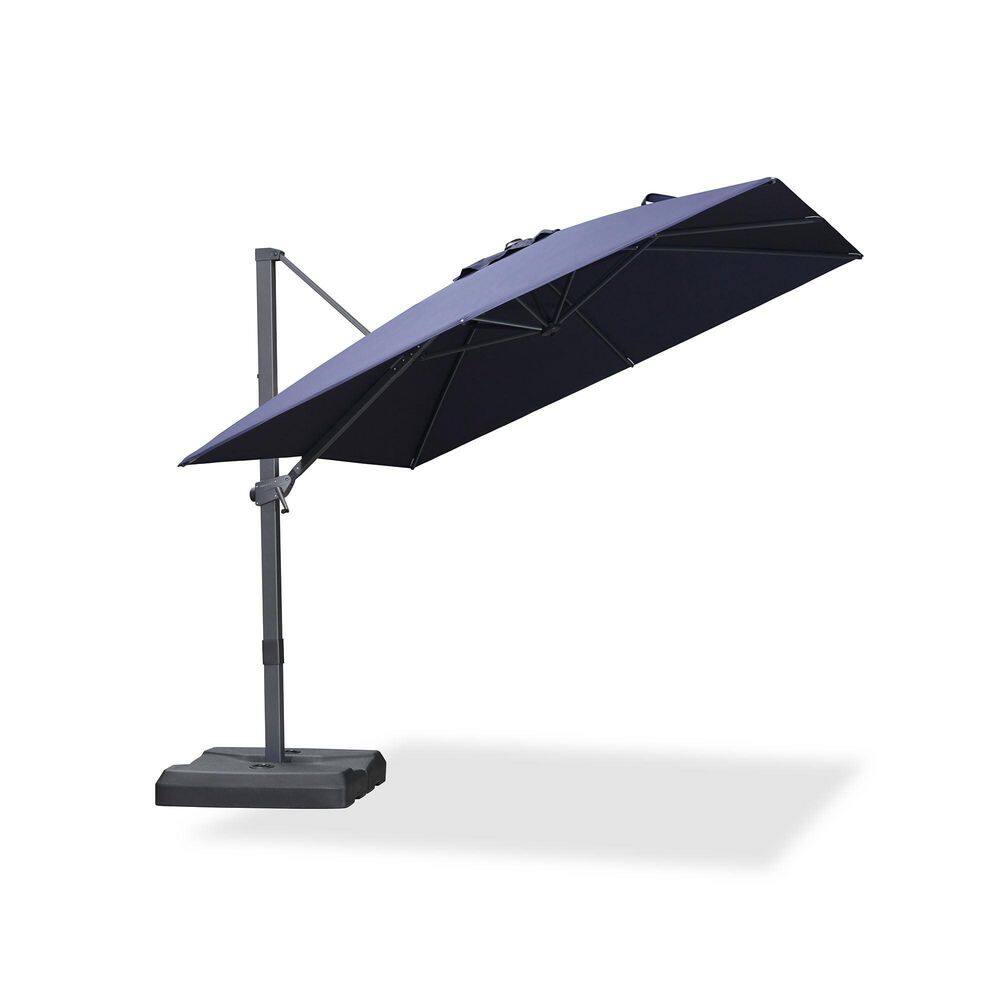 9 ft. Square Outdoor Cantilever Patio Umbrella Aluminum Offset 360° Rotation Umbrella in Navy Blue price history on PriceWatchPro