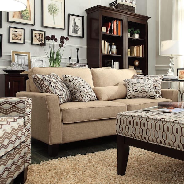 HomeSullivan Grove Tan Linen Sofa