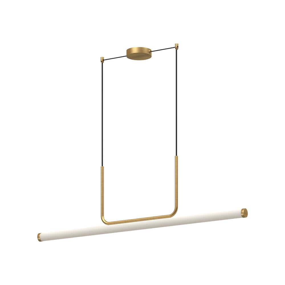 Brushed Gold Aluminum LED Kitchen Island Pendant Light